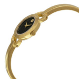  Shop Authentic Movado Rondiro 22mm Black Dial Yellow Gold Steel Strap Watch For Women - 0606888 - Luxxuri