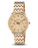  Shop Authentic Fossil Tailor Rose Gold Dial Rose Gold Stainless Steel Strap Watch for Women - ES3713 - Luxxuri