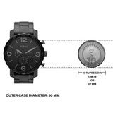  Shop Authentic Fossil Nate Chronograph Black Dial Black Steel Strap Watch for Men - JR1401 - Luxxuri