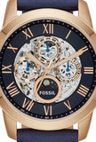  Shop Authentic Fossil Grant Automatic Blue Dial Blue Leather Strap Watch for Men - ME3029 - Luxxuri