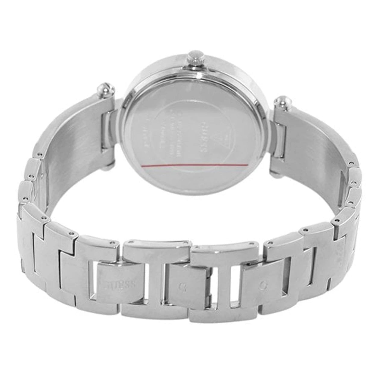 Guess Muse Quartz White Dial Silver Steel Strap Watch For Women - W1008l1