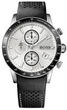  Shop Authentic Hugo Boss Rafale Chronograph Quartz Silver Dial Black Leather Strap Watch For Men - 1513403 - Luxxuri