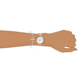 Shop Authentic Fossil Tailor Quartz White Dial Pink Leather Strap Watch for Women - ES4393 - Luxxuri