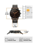  Shop Authentic Fossil Neutra Chronograph Black Dial Black Steel Strap Watch for Men - FS5525 - Luxxuri