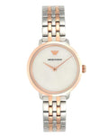  Shop Authentic Emporio Armani Modern Slim Analog Mother of Pearl Dial Two Tone Steel Strap Watch For Women - AR11157 - Luxxuri