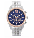  Shop Authentic Michael Kors Lexington Chronograph Blue Dial Silver Steel Strap Watch For Men - MK8689 - Luxxuri