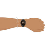 Shop Authentic Fossil Goodwin Chronograph Black Dial Black Leather Strap Watch for Men - FS5585 - Luxxuri