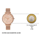  Shop Authentic Fossil Jacqueline Quartz Rose Gold Dial Rose Gold Mesh Strap Watch for Women - ES4628 - Luxxuri