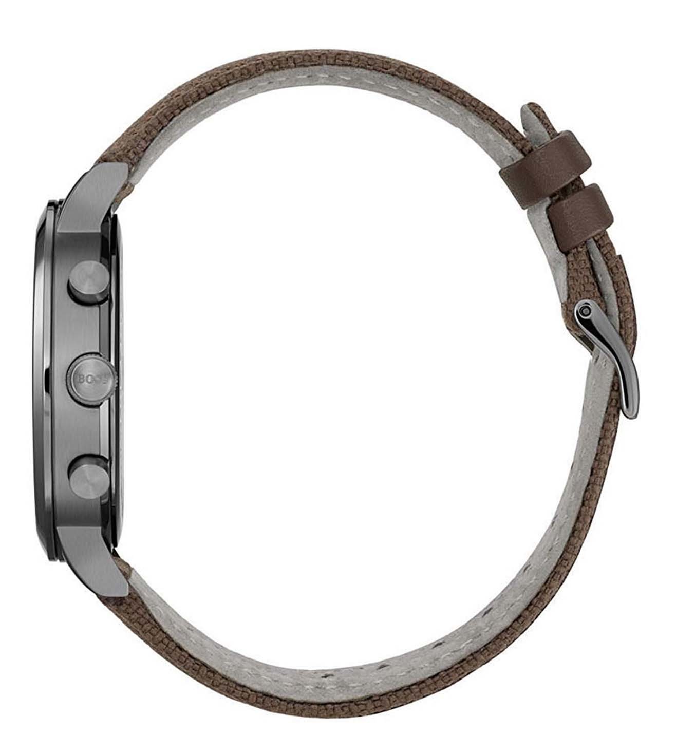  Shop Authentic Hugo Boss Spirit White Dial Brown Nylon Strap Watch for Men - 1513690 - Luxxuri