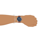  Shop Authentic Fossil Dillinger Luggage Chronograph Blue Dial Brown Leather Strap Watch for Men - FS5675 - Luxxuri