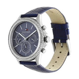  Shop Authentic Tommy Hilfiger Ari Quartz Diamonds Blue Dial Blue Leather Strap Watch for Women - 1781979 - Luxxuri