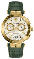  Shop Authentic Versace Aion Chronograph White Dial Green Leather Strap Watch for Men - VBR020017 - Luxxuri