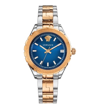  Shop Authentic Versace Hellenyium Blue Dial Two Tone Steel Strap Watch for Women - V12060017 - Luxxuri