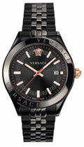  Shop Authentic Versace Hellenyium Analog Black Dial Black Steel Strap Watch For Men - VEVK00320 - Luxxuri
