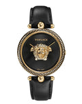 Versace Palazzo Empire Black Dial Black Leather Strap Watch for Women - VCO020017