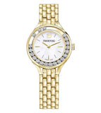  Shop Authentic Swarovski Lovely Crystals White Dial Gold Steel Strap Watch for Women - 5242895 - Luxxuri