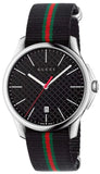  Shop Authentic Gucci G Timeless Analog Quartz Black Dial Black NATO Strap Watch For Men - YA126321 - Luxxuri