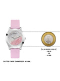  Shop Authentic Guess Crush Crystals Silver Dial Pink Rubber Strap Watch for Women - W1223L1 - Luxxuri