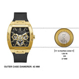  Shop Authentic Guess Phoenix Multifunction Black Dial Black Leather Strap Watch for Men - GW0202G1 - Luxxuri