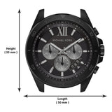  Shop Authentic Michael Kors Brecken Chronograph Black Dial Black Steel Strap Watch For Men - MK8858 - Luxxuri