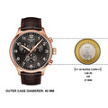  Shop Authentic Tissot Chrono XL Black Dial Brown Leather Strap Watch For Men - T116.617.36.057.01 - Luxxuri