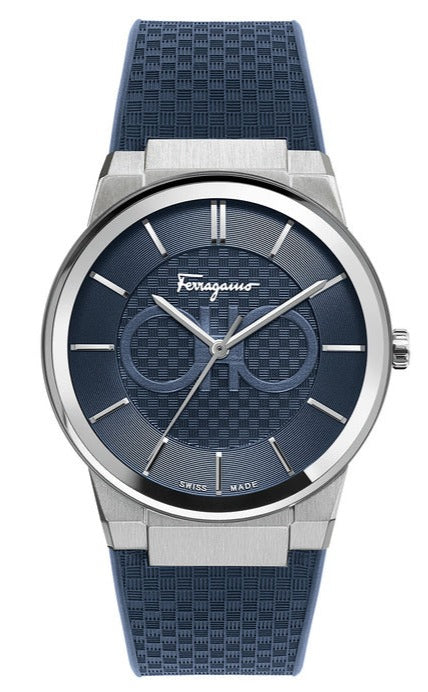  Shop Authentic Salvatore Ferragamo Sapphire Blue Dial Blue Rubber Strap Watch for Men - SFHP00120 - Luxxuri