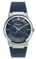  Shop Authentic Salvatore Ferragamo Sapphire Blue Dial Blue Rubber Strap Watch for Men - SFHP00120 - Luxxuri