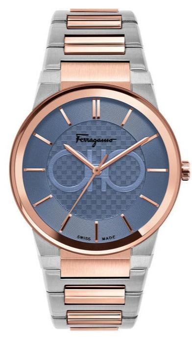  Shop Authentic Salvatore Ferragamo Sapphire Blue Dial Two Tone Steel Strap Watch for Men - SFHP007-20 - Luxxuri