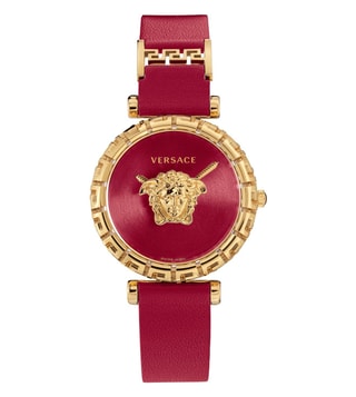  Shop Authentic Versace Palazzo Empire Greca Red Dial Red Leather Strap Watch for Women - VEDV00319 - Luxxuri