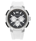  Shop Authentic Michael Kors Sidney Multifunction Black Dial White Silicone Strap Watch For Women - MK6947 - Luxxuri