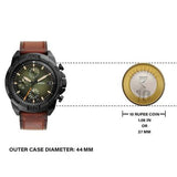  Shop Authentic Fossil Bronson Chronograph Black Dial Brown Leather Strap Watch for Men - FS5856 - Luxxuri