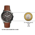  Shop Authentic Fossil Neutra Chronograph Grey Dial Brown Leather Strap Watch for Men - FS5512 - Luxxuri