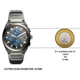  Shop Authentic Fossil Everett Chronograph Grey Dial Grey Steel Strap Watch for Men - FS5830 - Luxxuri