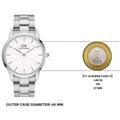  Shop Authentic Daniel Wellington Iconic White Dial Silver Steel Strap Watch For Men - DW00100341 - Luxxuri