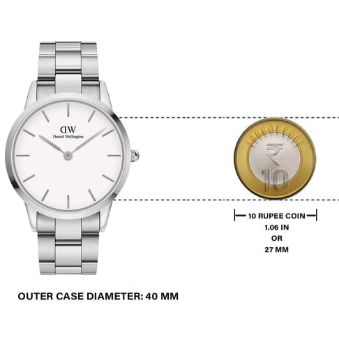  Shop Authentic Daniel Wellington Iconic White Dial Silver Steel Strap Watch For Men - DW00100341 - Luxxuri