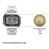  Shop Authentic Fossil Retro Digital Silver Dial Silver Steel Strap Watch for Men - FS5844 - Luxxuri