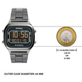  Shop Authentic Fossil Retro Digital Black Dial Black Steel Strap Watch for Men - FS5846 - Luxxuri
