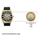  Shop Authentic Fossil Everett Automatic Skeleton Black Dial Black Leather Strap Watch for Men - ME3208 - Luxxuri