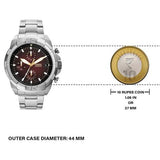  Shop Authentic Fossil Bronson Chronograph Red Dial Silver Steel Strap Watch for Men - FS5878 - Luxxuri
