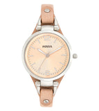  Shop Authentic Fossil Georgia Bone Grey Dial Beige Leather Strap Watch for Women - ES2830 - Luxxuri