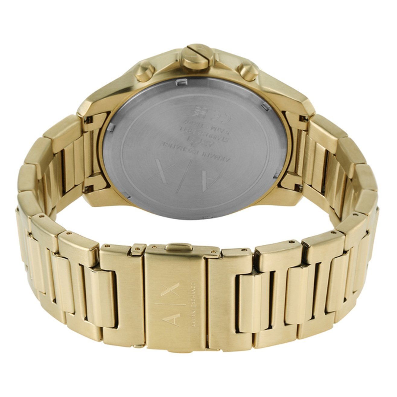  Shop Authentic Armani Exchange Banks Chronograph Black Dial Gold Steel Strap Watch For Men - AX1721 - Luxxuri