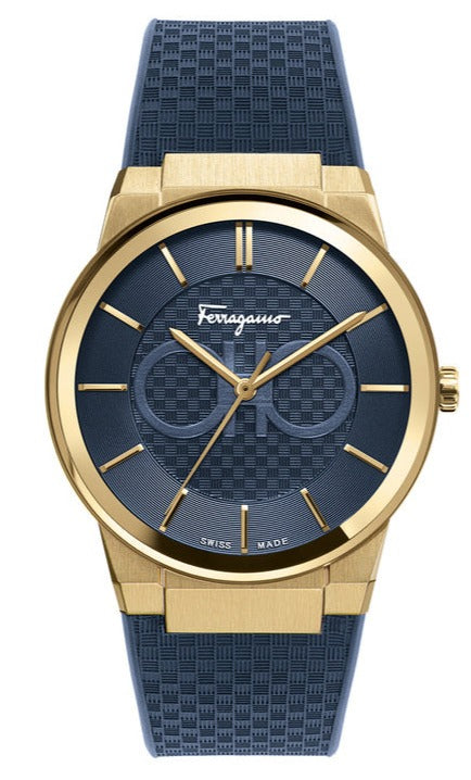  Shop Authentic Salvatore Ferragamo Sapphire Blue Dial Blue Rubber Strap Watch for Men - SFHP00220 - Luxxuri