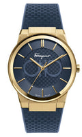  Shop Authentic Salvatore Ferragamo Sapphire Blue Dial Blue Rubber Strap Watch for Men - SFHP00220 - Luxxuri