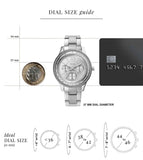  Shop Authentic Fossil Stella Sport Multifunction Silver Dial Silver Steel Strap Watch for Women - ES5108 - Luxxuri