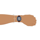  Shop Authentic Fossil Inscription Automatic Skeleton Blue Dial Brown Leather Strap Watch for Men - BQ2571 - Luxxuri