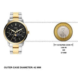  Shop Authentic Fossil Neutra Moonphase Multifunction Black Dial Two Tone Steel Strap Watch for Men - FS5906 - Luxxuri