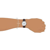  Shop Authentic Fossil Neutra Minimalist Moonphase Silver Dial Brown Leather Strap Watch for Men - FS5905 - Luxxuri