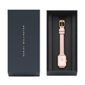  Shop Authentic Daniel Wellington Quadro Pressed Mother of Pearl Pink Dial Pink Leather Strap Watch For Women - DW00100508 - Luxxuri
