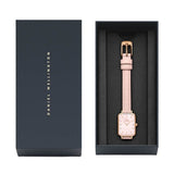  Shop Authentic Daniel Wellington Quadro Pressed Mother of Pearl Pink Dial Pink Leather Strap Watch For Women - DW00100508 - Luxxuri