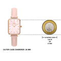  Shop Authentic Daniel Wellington Quadro Pressed Mother of Pearl Pink Dial Pink Leather Strap Watch For Women - DW00100508 - Luxxuri